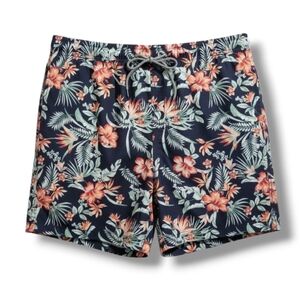 Biwisy Men’s Tropical Floral Swim Trunks – New, Size XL
